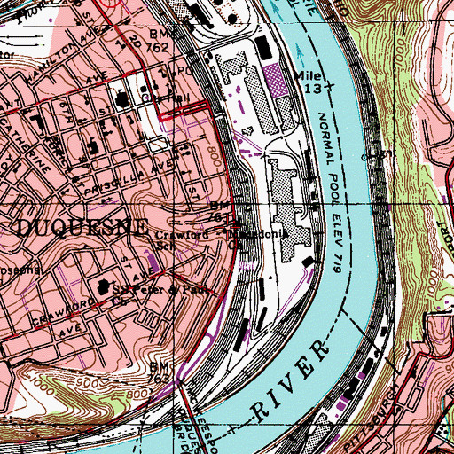 Topographic Map of Macedonia Church, PA