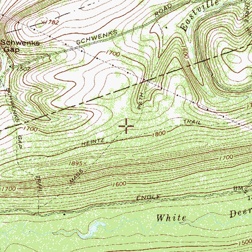 Topographic Map of Mags Path, PA