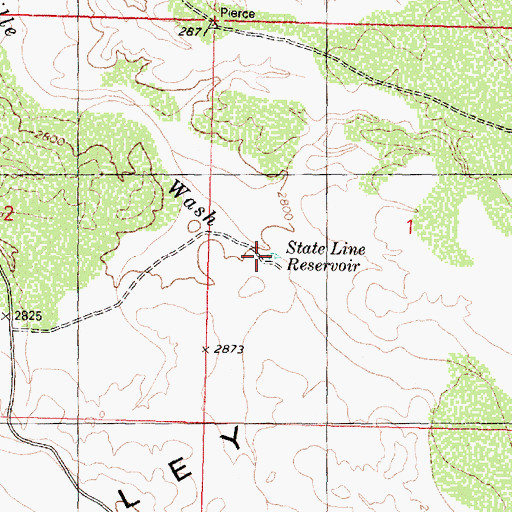 Topographic Map of State Line Reservoir, AZ