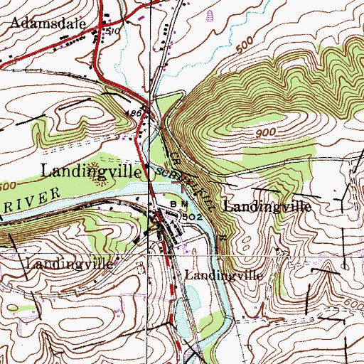 Topographic Map of Mahannon Creek, PA