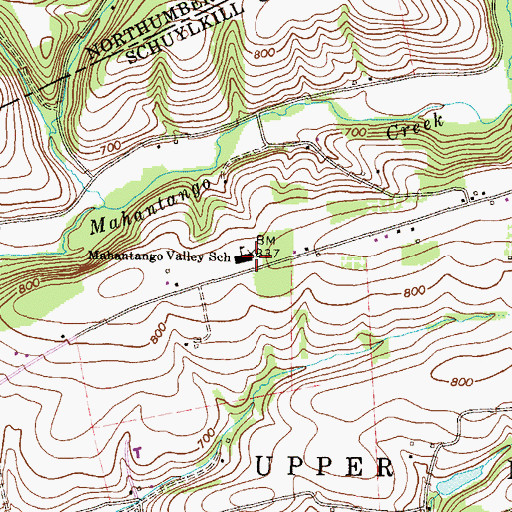 Topographic Map of Mahantango Valley School, PA