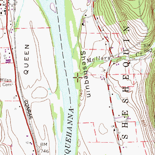 Topographic Map of Mallory Creek, PA