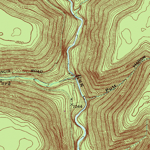 Topographic Map of Manor Fork, PA