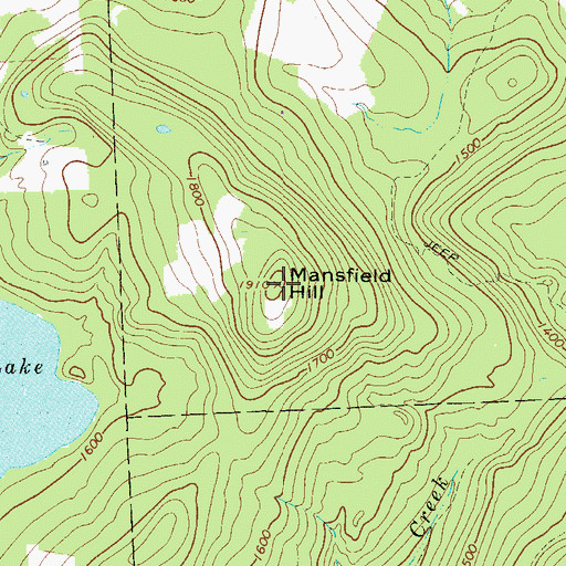 Topographic Map of Mansfield Hill, PA