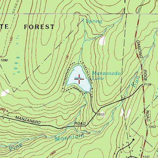 Topographic Map of Manzanedo Lake, PA
