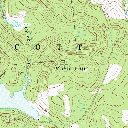 Topographic Map of Maple Hill, PA