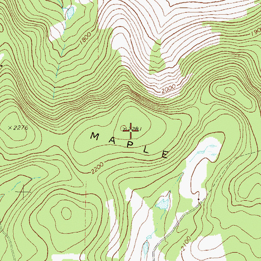 Topographic Map of Maple Hill, PA