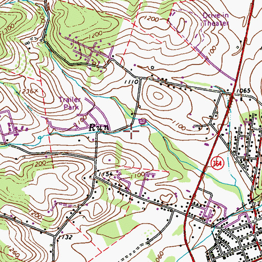 Topographic Map of Maple Hollow, PA