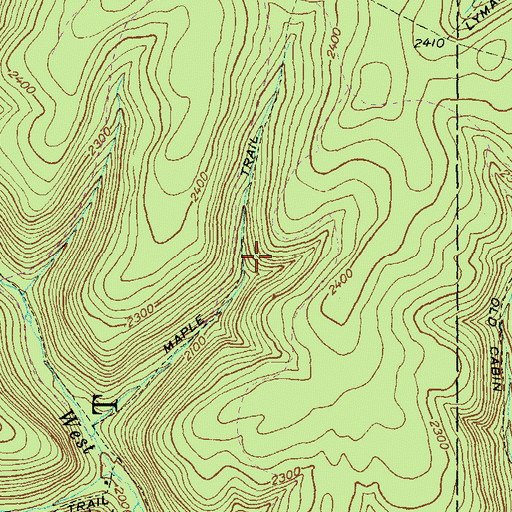 Topographic Map of Maple Trail, PA
