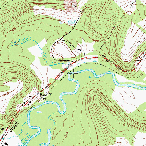 Topographic Map of Maplepole Run, PA