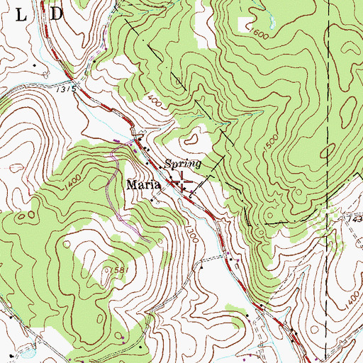 Topographic Map of Maria, PA