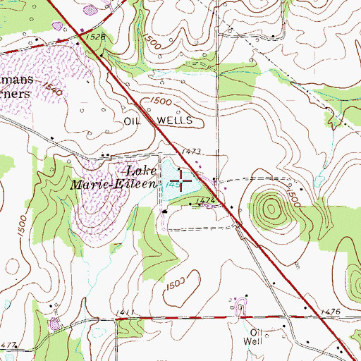 Topographic Map of Marie-Eileen Lake, PA