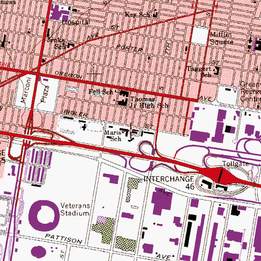 Topographic Map of Maris School, PA