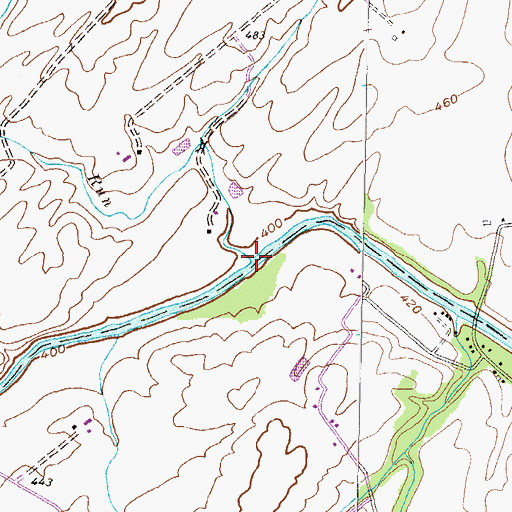 Topographic Map of Markel Run, PA