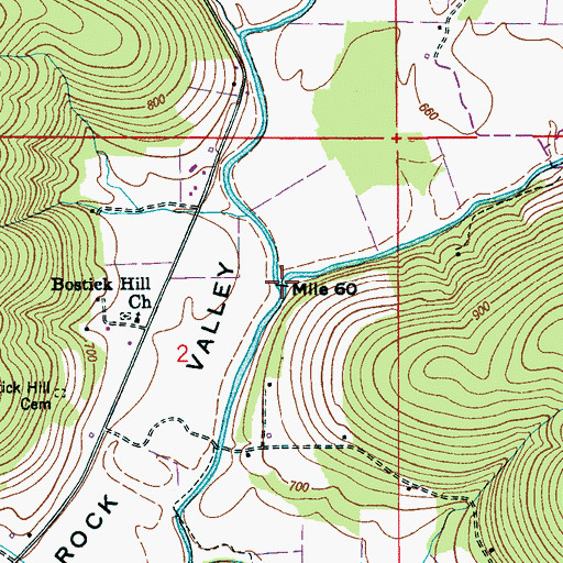 Topographic Map of Estill Fork, AL