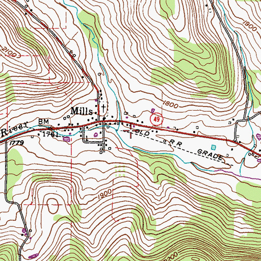Topographic Map of Marsh Creek, PA