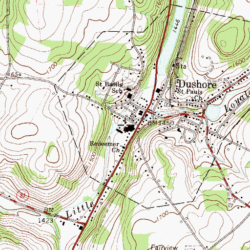 Topographic Map of Marsh Run, PA