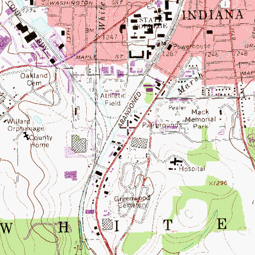 Topographic Map of Marsh Run, PA