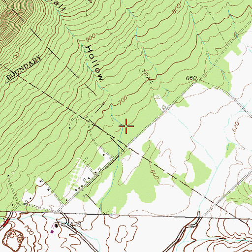 Topographic Map of Marshall Hollow, PA