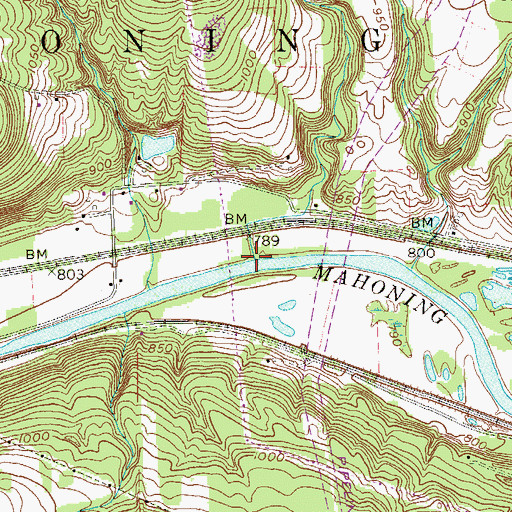 Topographic Map of Marshall Run, PA