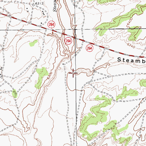 Topographic Map of Steamboat Canyon, AZ