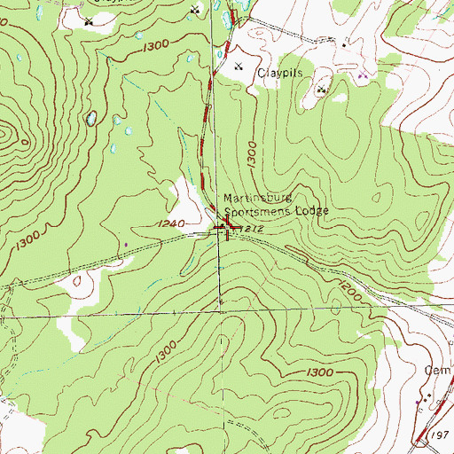 Topographic Map of Martinsburg Sportsmens Lodge, PA