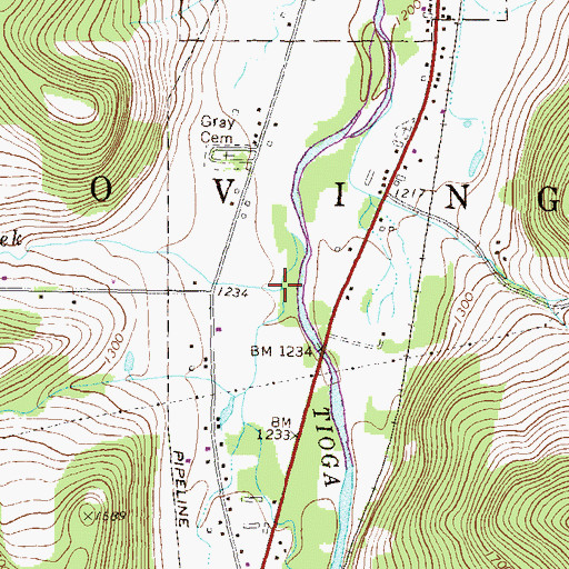 Topographic Map of Marvin Creek, PA