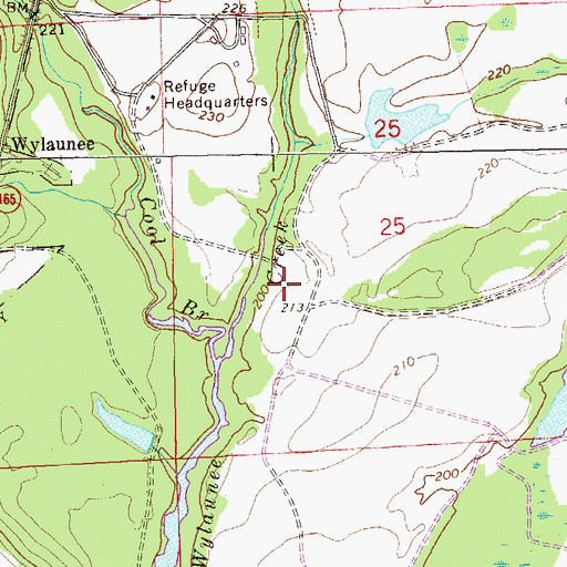 Topographic Map of Eufaula National Wildlife Refuge, AL