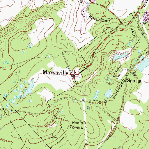 Topographic Map of Marysville, PA