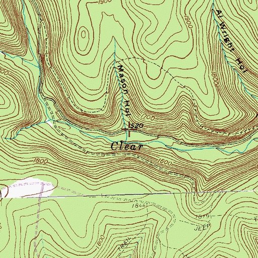 Topographic Map of Mason Hollow, PA