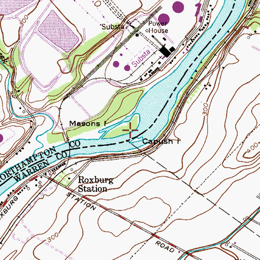 Topographic Map of Masons Island, PA