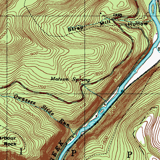Topographic Map of Matson Spring, PA