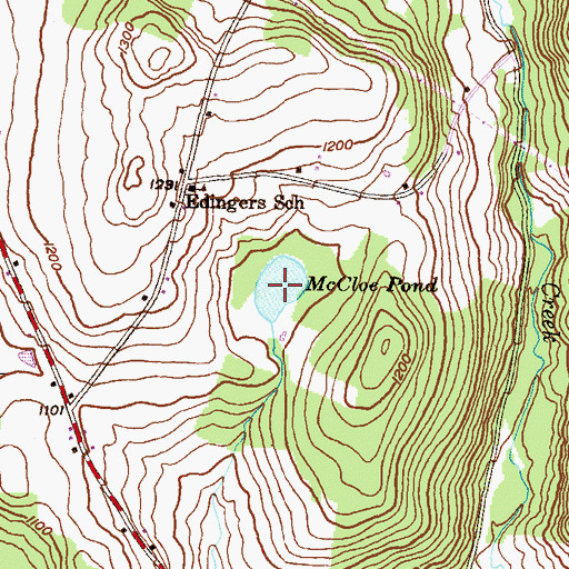 Topographic Map of McCloe Pond, PA