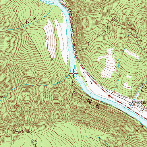 Topographic Map of McClure Run, PA