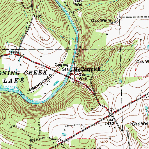 Topographic Map of McCormick, PA