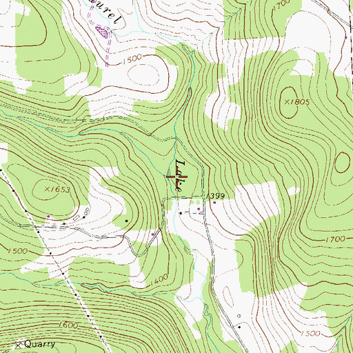 Topographic Map of McCormick Run, PA