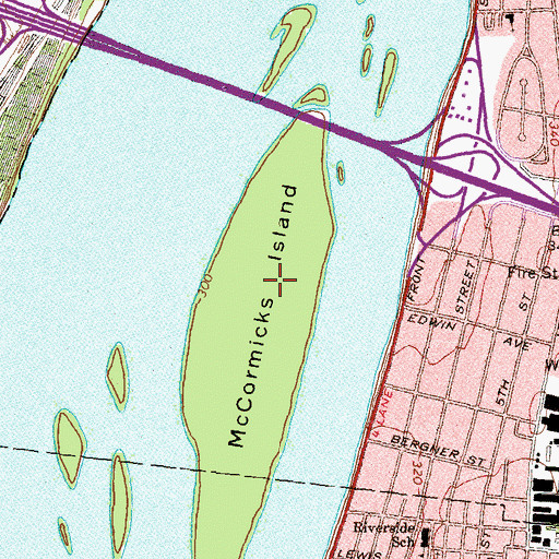 Topographic Map of McCormicks Island, PA