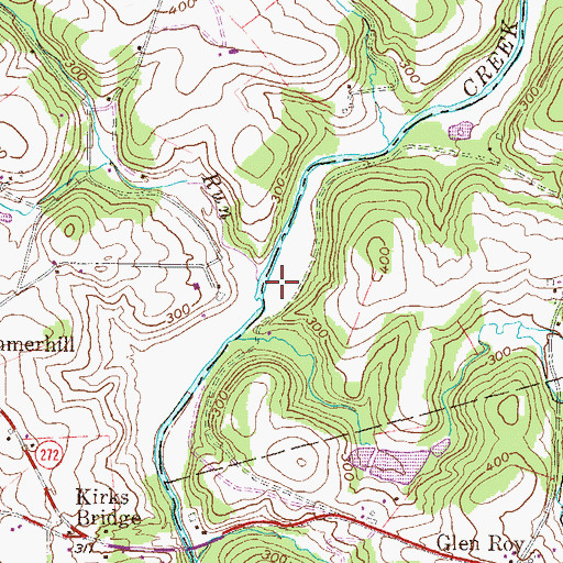 Topographic Map of McCreary Run, PA