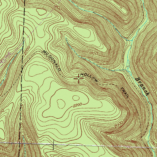 Topographic Map of McDonald Hollow Trail, PA