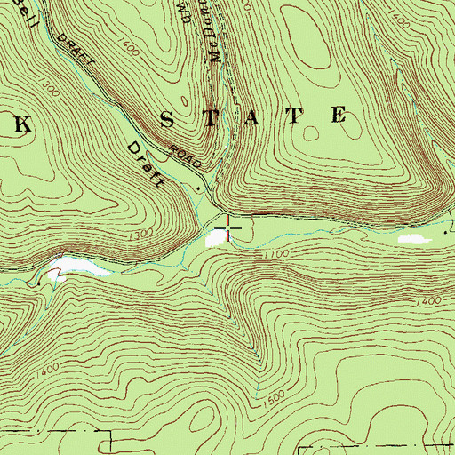 Topographic Map of McDonald Run, PA