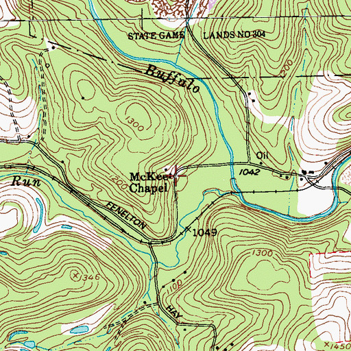 Topographic Map of McKee Chapel, PA