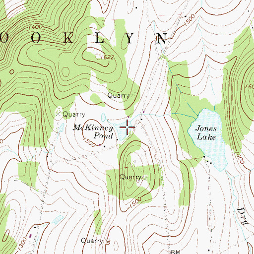 Topographic Map of McKinney Pond, PA