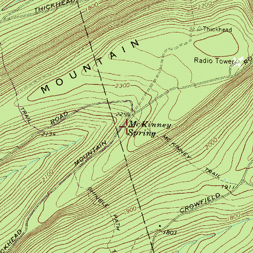 Topographic Map of McKinney Spring, PA