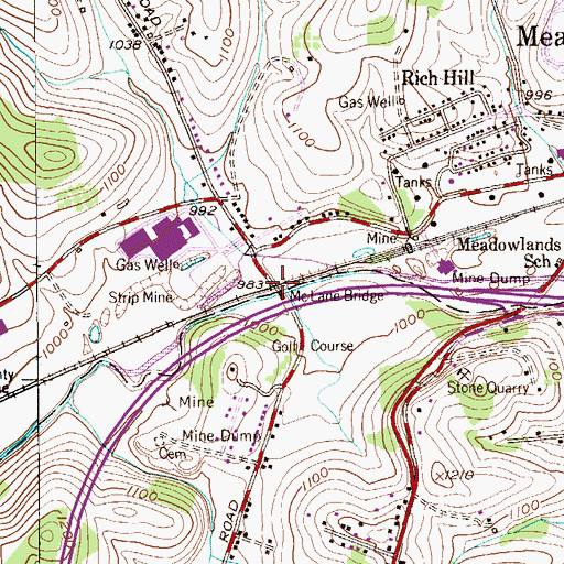 Topographic Map of McLane Bridge, PA