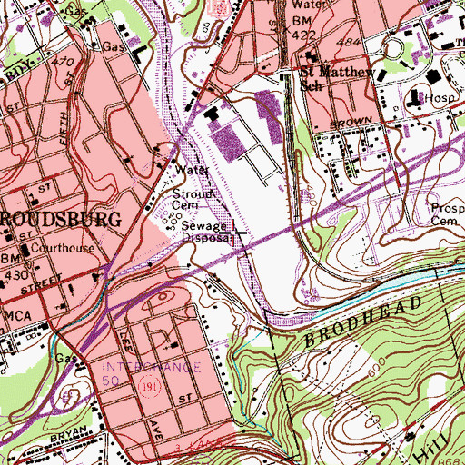 Topographic Map of McMichael Creek, PA