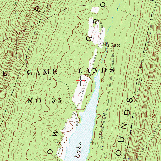Topographic Map of Meadow Grounds, PA