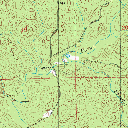 Topographic Map of Ezekiel Branch, AL