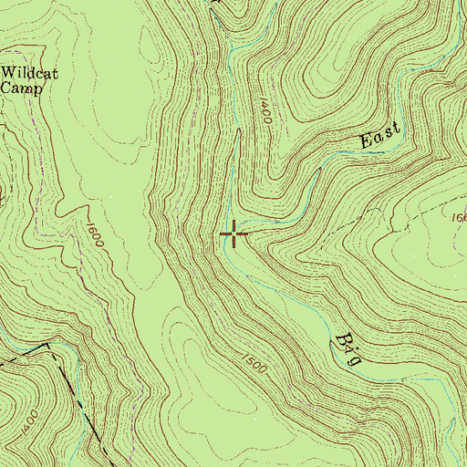 Topographic Map of Middle Branch Big Run, PA