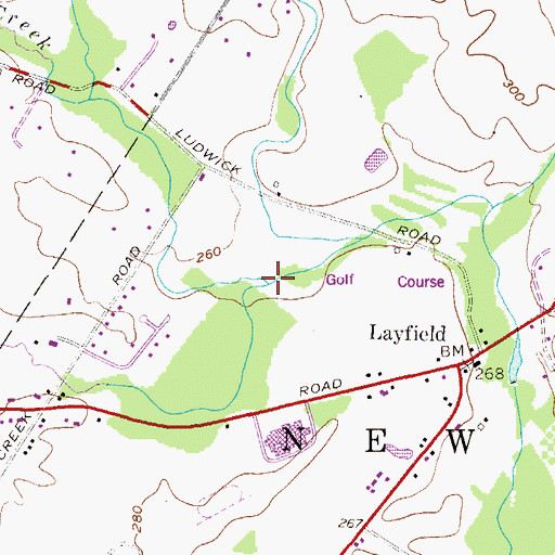 Topographic Map of Middle Creek, PA