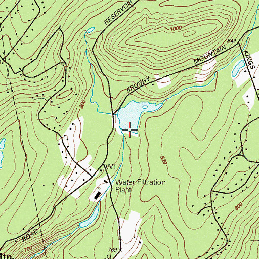 Topographic Map of Middle Dam, PA